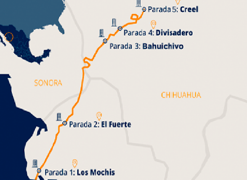 mapa recorrido tren chepe