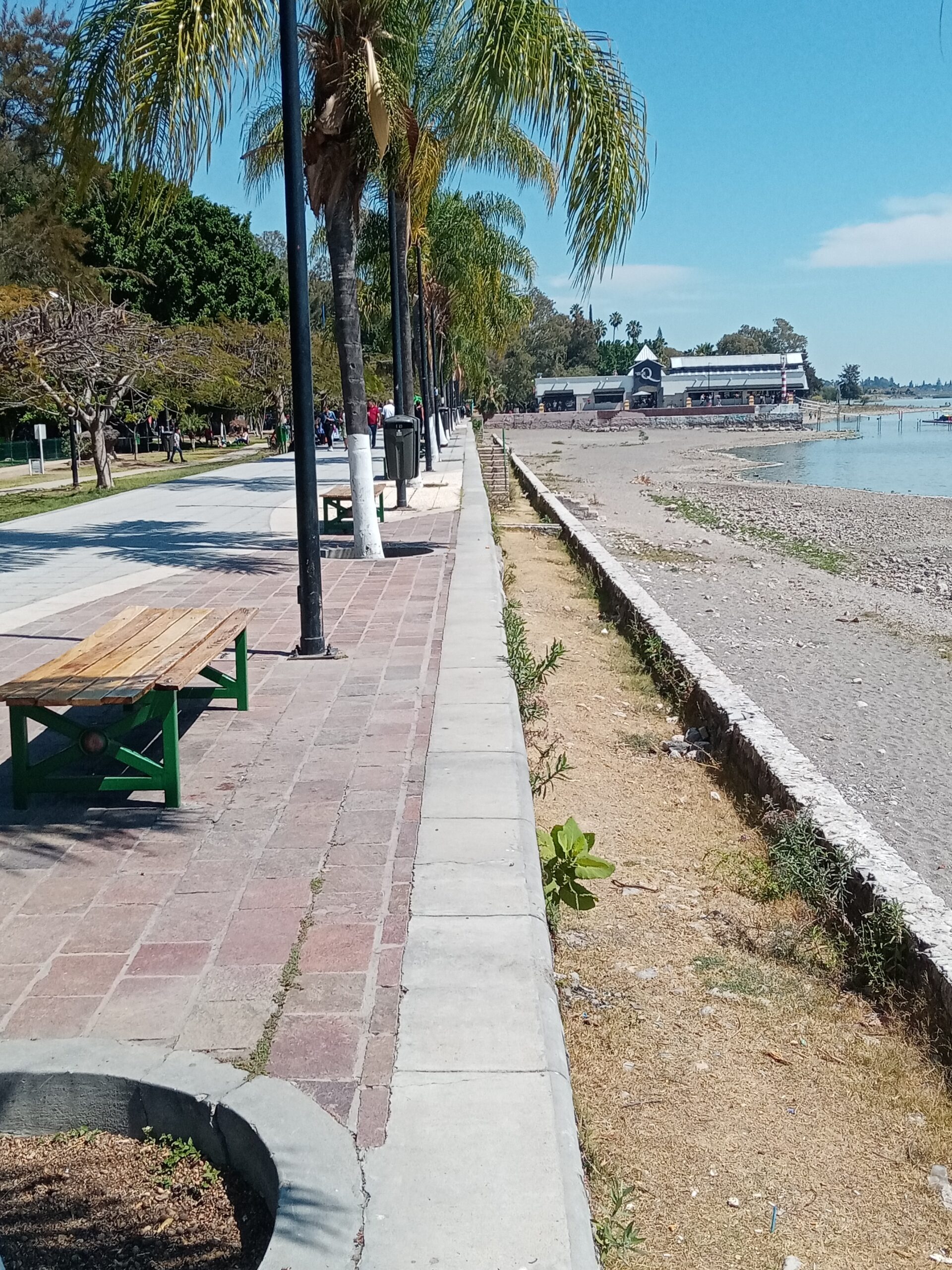 malecon del lago de chapala en ajijic, pueblo mágico del estado de jalisco