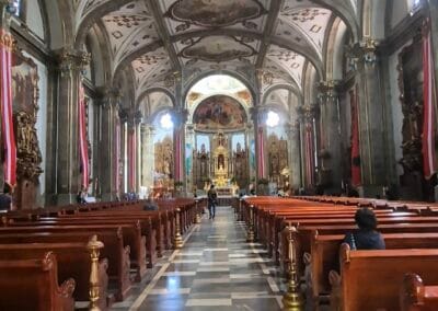 interior san juan baptista iglesia de coyoacan