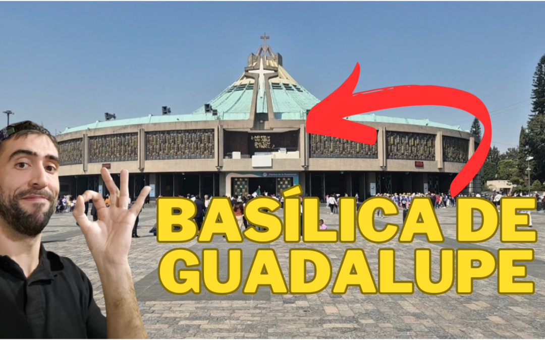 mexicanote haciendo recorrido en la basilica de guadalupe