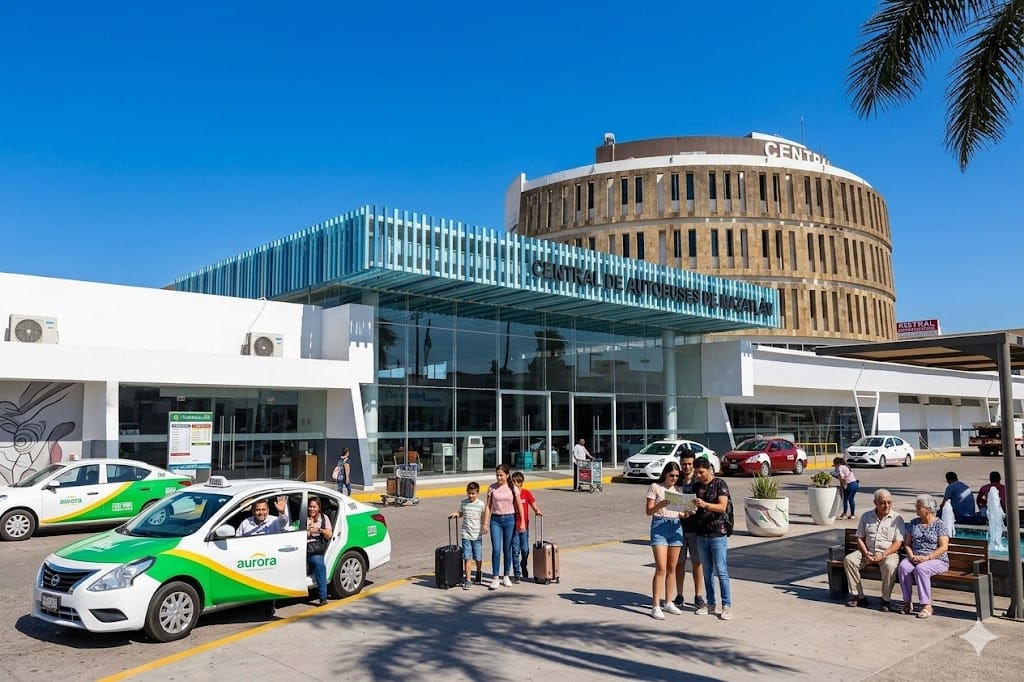 fachada de la central de autobuses de mazatlan, central de autobuses