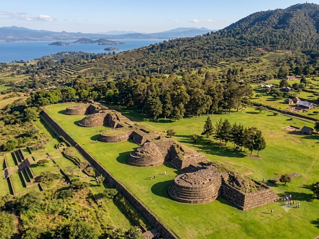 PIRAMIDES DE TZINTZUNTZAN PUEBLO MAGICO DE MICHOACAN